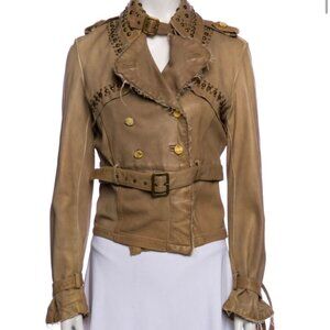 Giorgio Brato Women's Tan and Brown Jacket
